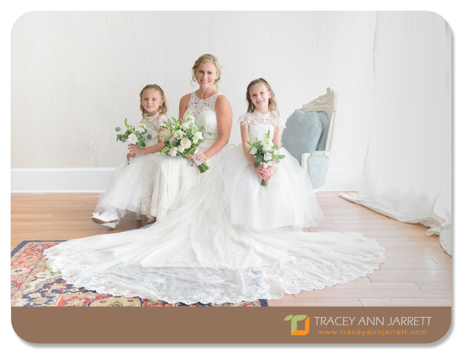 Bride with flower girls in the White Room St. Augustine 