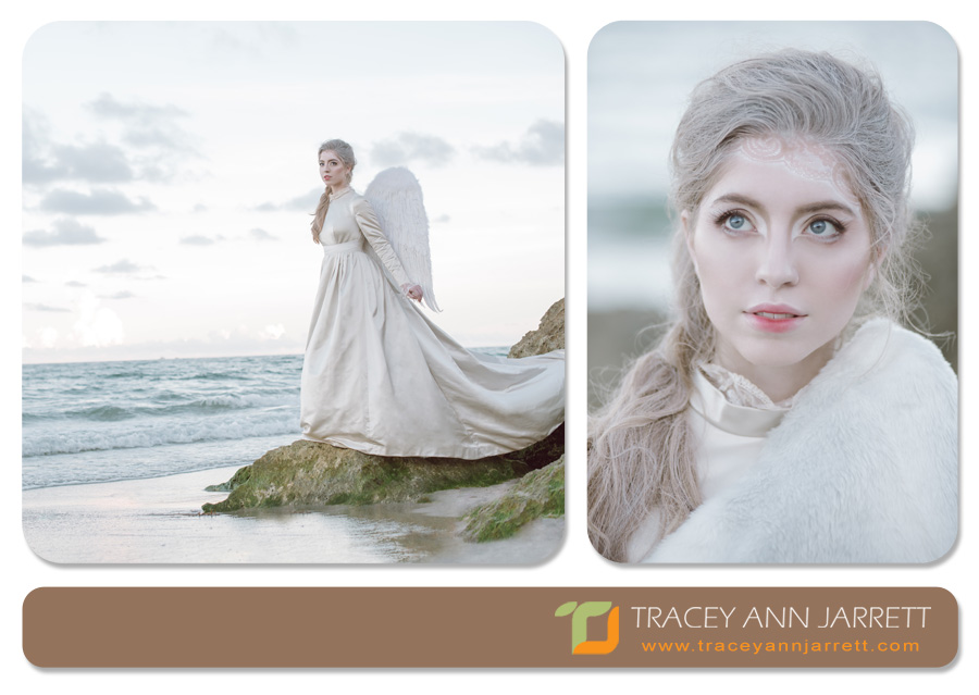lovely photo session of angel theme on deerfield beach 