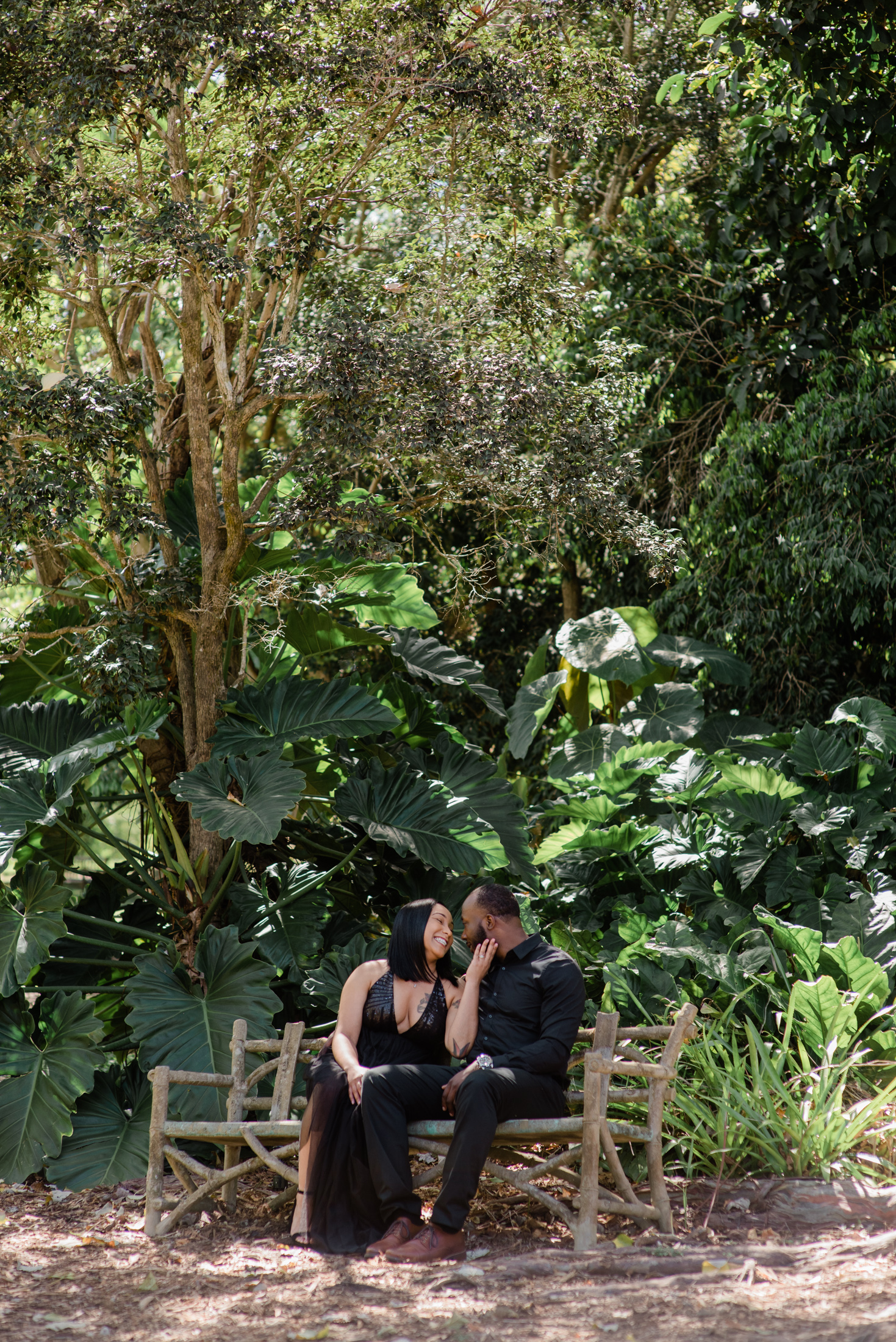 Engagement photo session at Fairchild tropical gardens in miami florida.